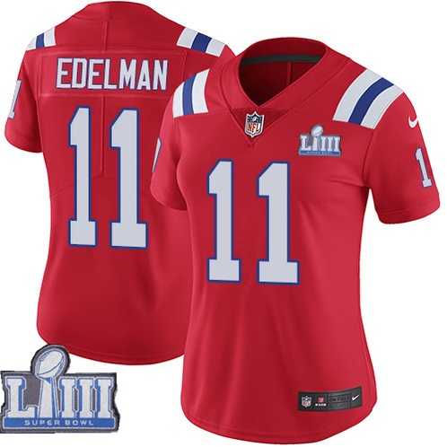 Women Nike Patriots 11 Julian Edelman Red 2019 Super Bowl LIII Vapor Untouchable Limited Jersey,We sell and wholesale Women Nike Patriots 11 Julian Edelman Red 2019 Super Bowl LIII Vapor Untouchable Limited Jersey on line form chian!